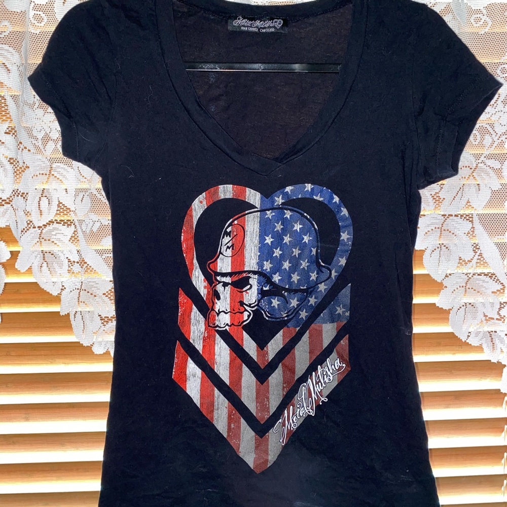 American Flag Metal Mulisha Tee